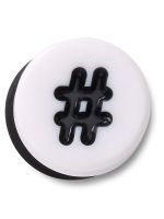 Jibbitz Símbolo Hashtag Blanco