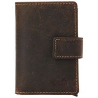 Billetera Cuero Hombre HU Multicards Café