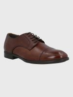 Zapato Italiano Hombre Cuero Leccio Café