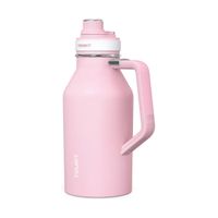 Tourit Botella de Agua Térmica Deportiva Anti Derrames con Asa 64oz - Rosado