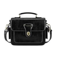 Ecosusi Bolso Mensajero Alison de Cuero Vegano - Negro