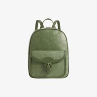 Ecosusi Mini Mochila Evelina de Papel Lavable Ecológico 11"" Verde Olivo