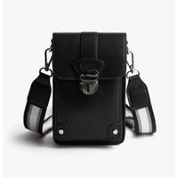 Ecosusi Bolso Cruzado Vintage para Teléfono - Negro