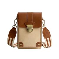 Ecosusi Bolso Cruzado Vintage para Teléfono - Beige