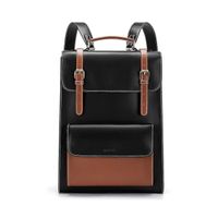 Ecosusi Mochila Vintage Camellia para Notebook 15,6"" - Negro y Marrón