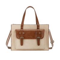 Ecosusi Bolso Tote Olivia para notebook 15.6"" - Beige y Marrón