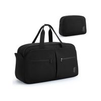 Bagsmart Bolso Fin de Semana 45 L con Neceser y Zapatero Negro