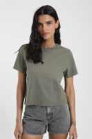 Polera mujer manga corta Round verde Algodón orgánico Froens
