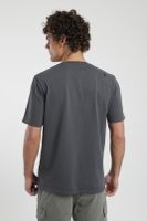 Polera hombre manga corta Plain grafito Algodón orgánico Froens