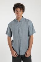 Camisa hombre manga corta azul Lino Froens