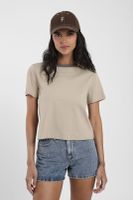 Polera mujer manga corta Round beige Algodón orgánico Froens
