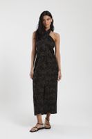 Vestido largo Crossprint Lino Froens