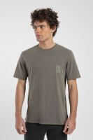 Polera hombre manga corta Hojas café Algodón orgánico Froens