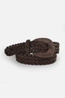 Cinturon Mujer Trenza Cafe Froens - Cuero