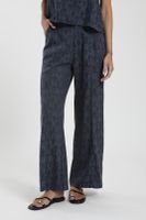 Pantalón mujer Docas print azul Lino Froens