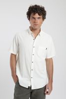 Camisa hombre manga corta Texture blanco Algodón orgánico Froens