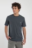 Polera hombre manga corta Palmeras azul Algodón orgánico Froens