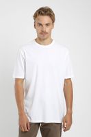 Polera manga corta hombre Back text blanco - Algodón orgánico