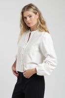 Blusa manga larga  Nacar blanco Froens