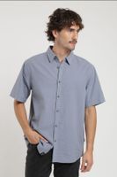 Camisa manga corta Classic celeste Froens