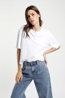 Polera manga corta mujer de lino