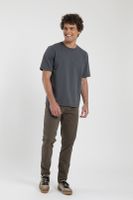 Polera hombre manga corta Heavyweight Plain grafito Algodón orgánico Froens