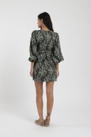 Vestido corto Wrap print Lino Froens