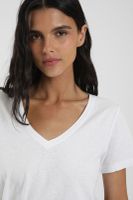 Polera mujer manga corta Basic blanco Algodón orgánico Froens