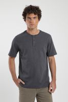 Polera hombre manga corta Mao grafito Algodón orgánico Froens