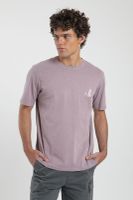 Polera hombre manga corta Moai rosado Algodón orgánico Froens