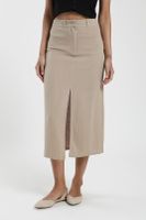 Falda larga Lisa beige Lino Froens