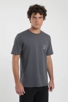 Polera hombre manga corta Monstera grafito Algodón orgánico Froens