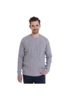 Sweater Cuello Redondo Textura Melange medio