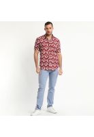 Camisa Estampada Diseño Mc Burdeo