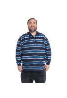 Polera Manga Larga Piqué Rayas Hombre