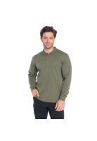 Polera Manga Larga Jersey Cuello Polo