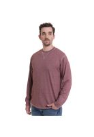 Polera Manga Larga Slub Melange Rojo