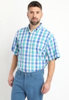 Camisa Fantasia Clasica Manga Corta Boton Cuello Agua