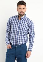 Camisa Fantasia Premium Manga Larga Boton Cuello Celeste