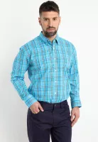 Camisa Fantasia Premium Manga Larga Boton Cuello Agua