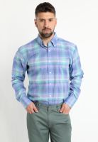 Camisa Fantasia Premium Manga Larga Boton Cuello Celeste