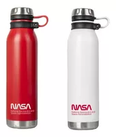 Botella Pack X2 Para Agua Termica Nasa Ecologica Blanco-Rojo