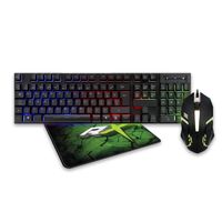 Kit Gamer Pro Reptilex Rx0017 Teclado Mouse Padmouse Color del teclado Negro