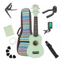 Ukelele 21Pulgadas Verde Con Funda Acolchada Epic