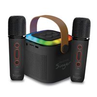 Mini Parlante Karaoke Infantil BK Con 2 Microfonos Inalambricos Mlab