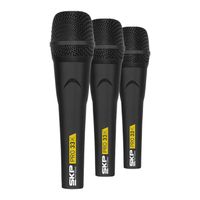 Set De 3 Microfonos Vocales Dinamicos SKP PRO33K