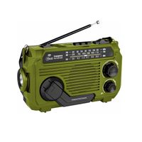 Radio Portatil Dinamo y Solar Recargable Linterna Mlab 9584