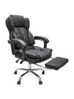 Silla de Escritorio Peace Acolchada con Apoyapies Negra