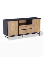 Aparador Buffet Top Living Ebony con Puertas Corredizas