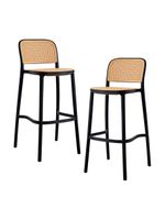 Pack x2 Silla Piso Bar Relan Batané Simil Esterilla Rattan